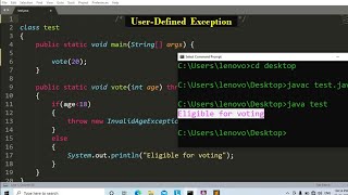 user defined exception in java | Learn Coding