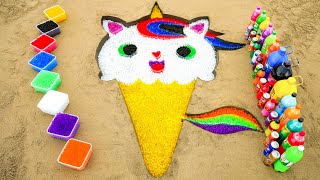 Experiment: How to make Unicorn Ice Cream Cone with Orbeez, Fanta, Coca Cola vs Mentos & Soft Drinks
