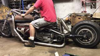 V8 motorcycle  with hydraulic suspension