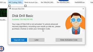 Recover Your lost datas With DISK DRILL even with the free Version