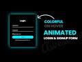 Animated Login and Registration Form in HTML CSS & Javascript | Sliding Login and Signup Form
