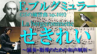 【書込み解説】せきれい／ブルグミュラー《25の練習曲op.100》より【楽曲和声分析と弾き方】（★ペダル不使用）