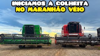 INICIAMOS A COLHEITA NO MARANHÃO VEIO! // JD1175 e MF6855 NA COLHEITA