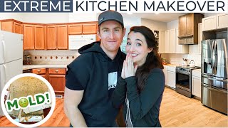 EXTREME KITCHEN MAKEOVER! DIY Remodel | Cramped 90s Kitchen To Beautiful Open Concept! HOUSE TO HOME