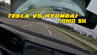 Cheapest Tesla Model S vs Hyundai IONIQ 5N on Germany autobahn! All the way to 250 km/h