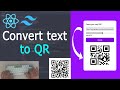 Build a Text-to-QR Code App with React.js & Tailwind CSS