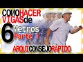 👷‍♂️🚩Como Construir VIGAS peraltadas, aéreas, losa de 6 METROS de LARGO  (1 PARTE)🚧🚧