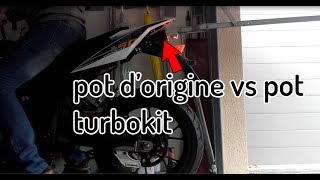 POT D'ORIGINE VS POT TURBOKIT SUR UNE GÉNÉRICE TRIGGER 50 SM