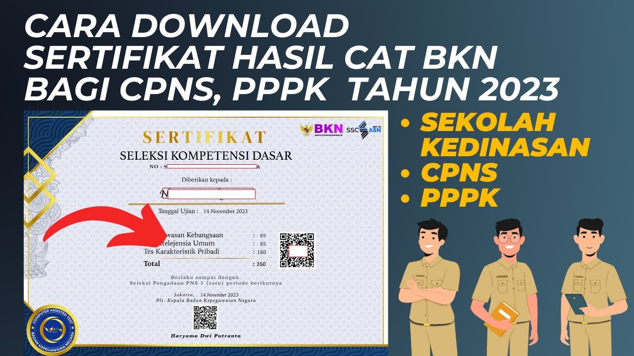 CARA DOWNLOAD SERTIFIKAT HASIL CATBKN BAGI CPNS,PPPK TEKNIS DAN PPPK ...