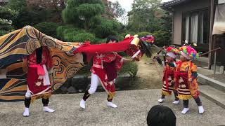 高岡市中曽根　獅子舞　２０１８