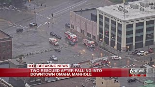 BREAKING: Authorities give details on manhole rescue in downtown Omaha