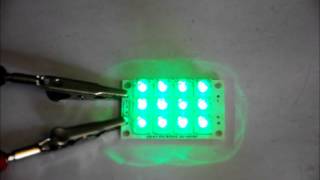 Green LED Bank - 12x High Bright LEDs - 5v 200mA 1W