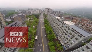 China: Drone tour of Wuxi New Town  - BBC News