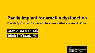 13. Penile implant for erectile dysfunction