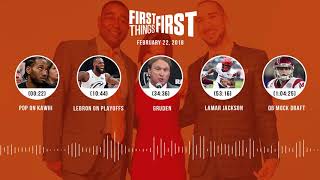 First Things First audio podcast(2.22.18) Cris Carter, Nick Wright, Jenna Wolfe | FIRST THINGS FIRST