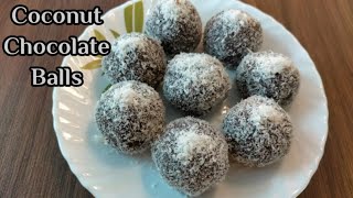 Chocolate Balls Recipe I Just 4 Ingredients Balls |#Shorts  #Coconutchocolateballsrecipe I #youtube