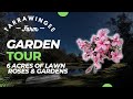 6 Acre Country Style Garden Tour // Massive Australian Cottage Style Garden with Huge Water Fountain