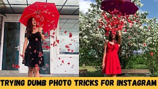 Testing DUMB PHOTO Tricks to go VIRAL on Instagram 😄