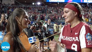 Kinzie Hansen is a 3-time national champion with Oklahoma softball