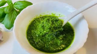 【意式青酱】罗勒青酱 ｜自制意大利青酱｜Traditional basil pesto