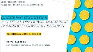 Queering Foodwork: A Critical Discourse Analysis on Domestic Foodwork Research