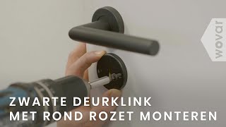 Deurkruk op rond rozet monteren | Deurkruk plaatsen