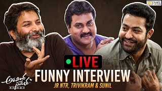 Aravinda Sametha Movie Team Hilarious Interview | NTR, Trivikram Srinivas, Sunil