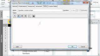 Project 2010 Tutorial Using Task Notes Microsoft Training Lesson 3.7