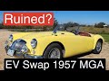 Ruined?  1957 MGA EV Conversion with Tesla batteries and Hyper 9 Power