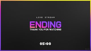 5 Min Countdown - Live Stream ENDING (Twitch Gradient)