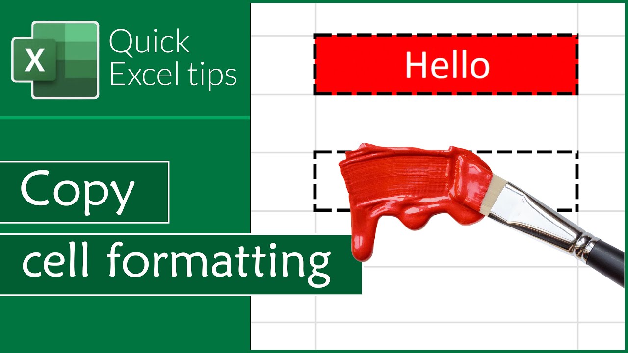 How To Copy Cell Formatting. - YouTube