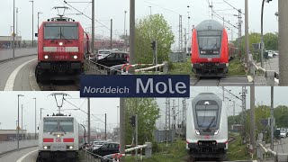 Germany: Norddeich Mole - ECS movements featuring Regional-Express \u0026 Intercity Class 146s