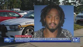 Officials: 10-year-old Sampson County boy shot himself in face, stepdad charged