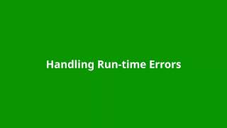 Chapter 12: Exceptions