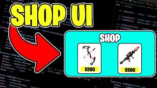 How to Make a Shop UI in UEFN 2024