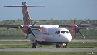 Stunning landing at Sumburgh | Loganair ATR 42-500 G-LMRB