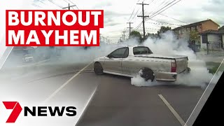 Dangerous hoon causes burnout chaos in Coolaroo | 7NEWS
