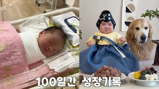 [K-dog life🇰🇷] How Much Did the Baby and Retriever Bond Over 100 Days?