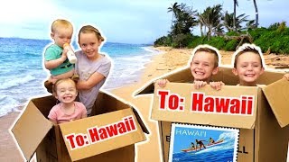 We Pretend to Send Ourselves Overseas To Hawaii! (skit) Kids Fun TV Family Vacat