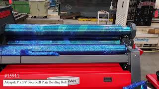 Running a Akyapak 5′ x 3/8″ Four Roll Hydraulic Plate Bending Roll, Model AHS 15/08