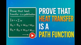 Prove that heat transfer is a path function || THERMODYNAMICS