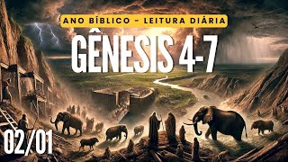 Leitura Diária de Seu Ano Bíblico - Gênesis 4 a 7 - 02/01 #leituradabibliaem1ano #trending #bible