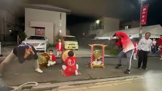 地車囃子　地車祭り　舞奏　天打鼓舞コラボ　自治振乱入‼️ イタチ　三笠　小学生　巽町③