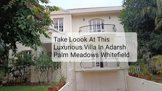 Villa For Rent In Adarsh Palm Meadows | 4 Bedroom Villa For Rent In Adarsh Palm Meadows | Villas