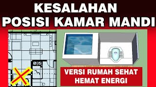 KESALAHAN LETAK Posisi KAMAR MANDI Rumah Sehat Hemat Energi - Ukuran 6x12