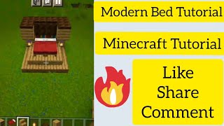 Modern Bed Tutorial ~ Making Modern Bed In Minecraft ~ Minecraft...#shorts