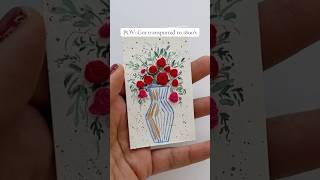 This mixed media art transported me to 1800’s | Cute Art Project ideas | Roses bouquet | Painting