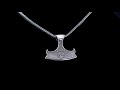 silver amulet necklace of perun axe type 2 by hnoss silver craft ii