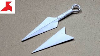 DIY - How to make KUNAI WITH A SCABBARD from A4 paper