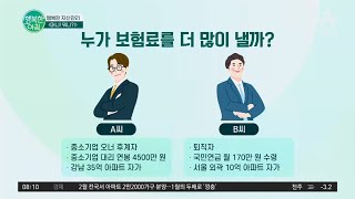 둘 중 누가 보험료를 더 많이 낼까요? 직장가입자와 지역가입자의 차이 #보험료 | 행복한 아침 1284 회